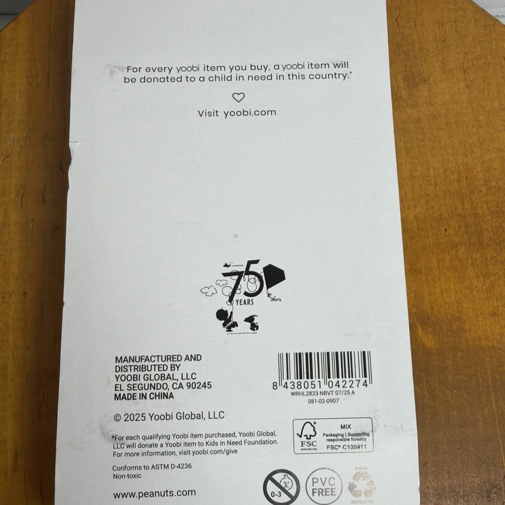 Peanuts Snoopy 6 Mini Highlighters‎ By Yoobi 3 inch